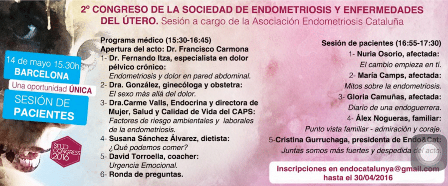 Sesión para pacientes de Endometriosis en el 2º Congreso de la SEUD
