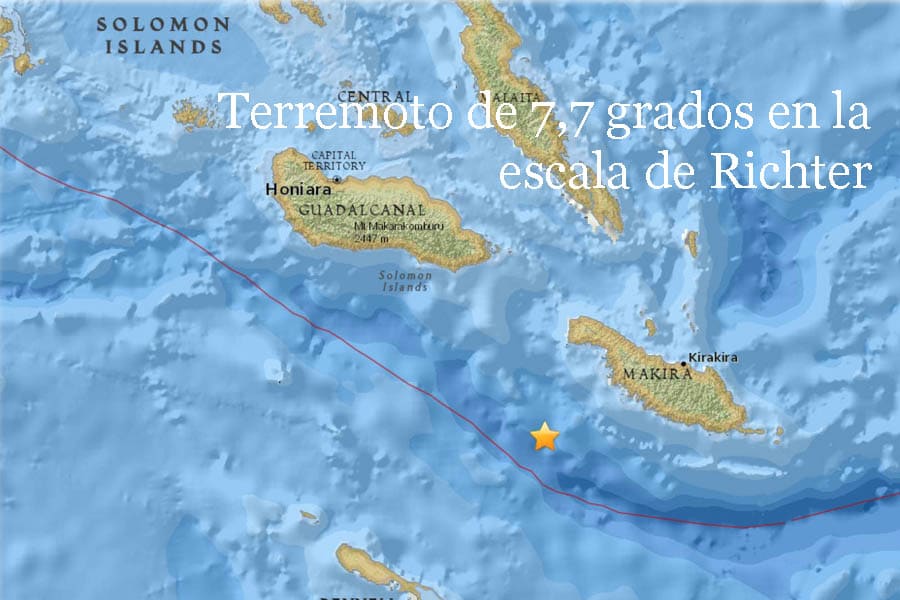 Terremoto en las Islas Salomón
