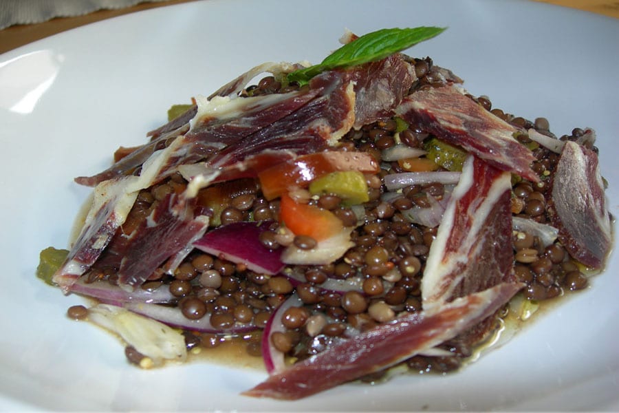 Lentejas con jamón