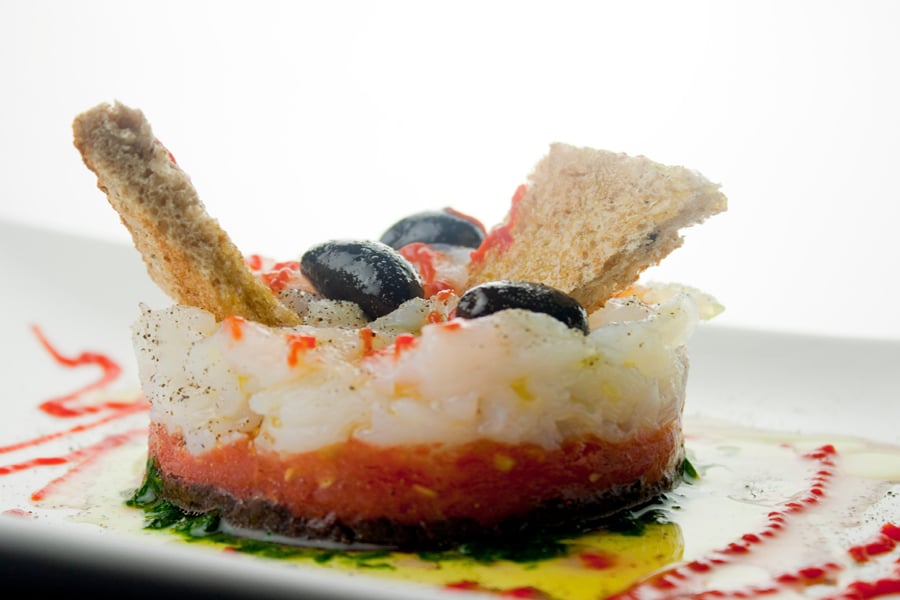 Esqueixada de bacalao