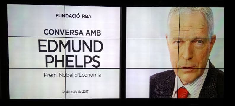 Edmund Phelps en la Fundacion RBA