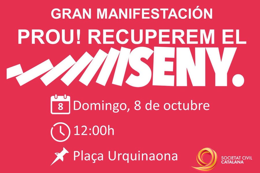 Intento de boicot a la manifestación de Societat Civil Catalana.