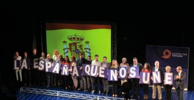 Intento de boicot a la manifestación de Societat Civil Catalana.