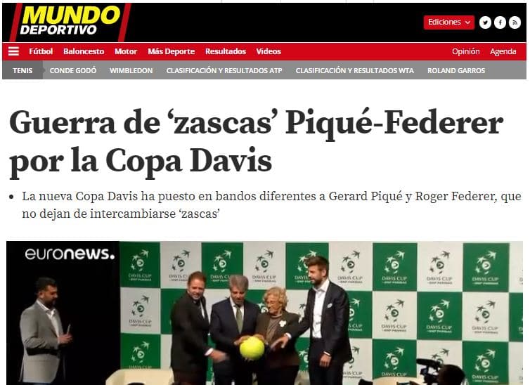 Guerra de Zascas Piqué - Federer