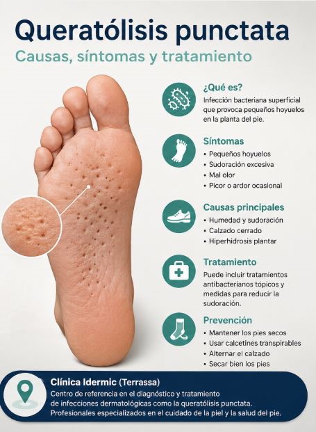 Queratólisis punctata en los pies: causas, síntomas y tratamiento